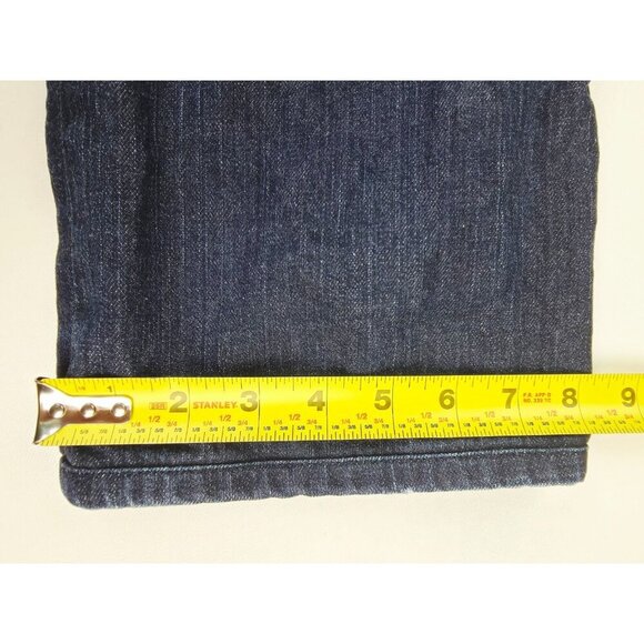 St. John Sport Size 4 Womens 25" Inseam Embroidered Pocket Logo Blue Denim Jeans - Picture 4 of 13